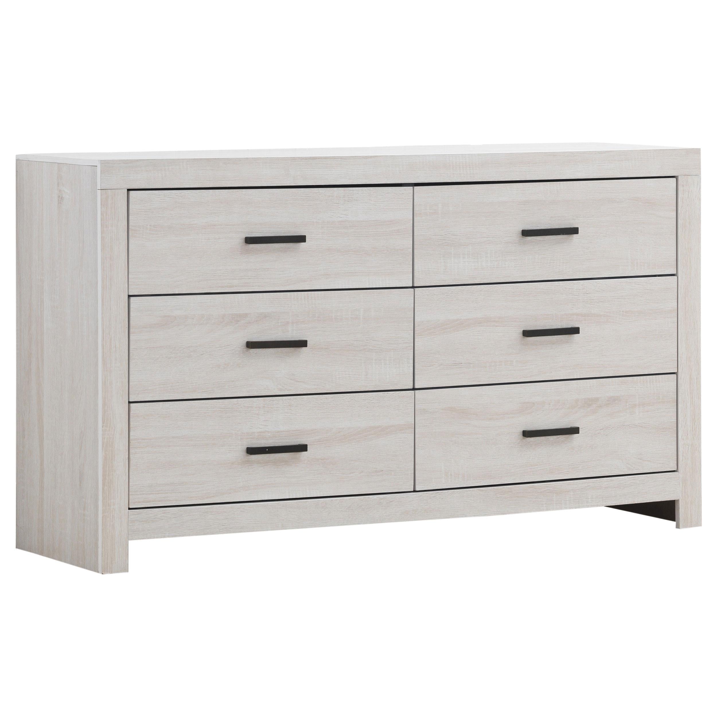 Coaster Furniture Brantford 207053 6-Drawer Dresser - Coastal White IMAGE 1
